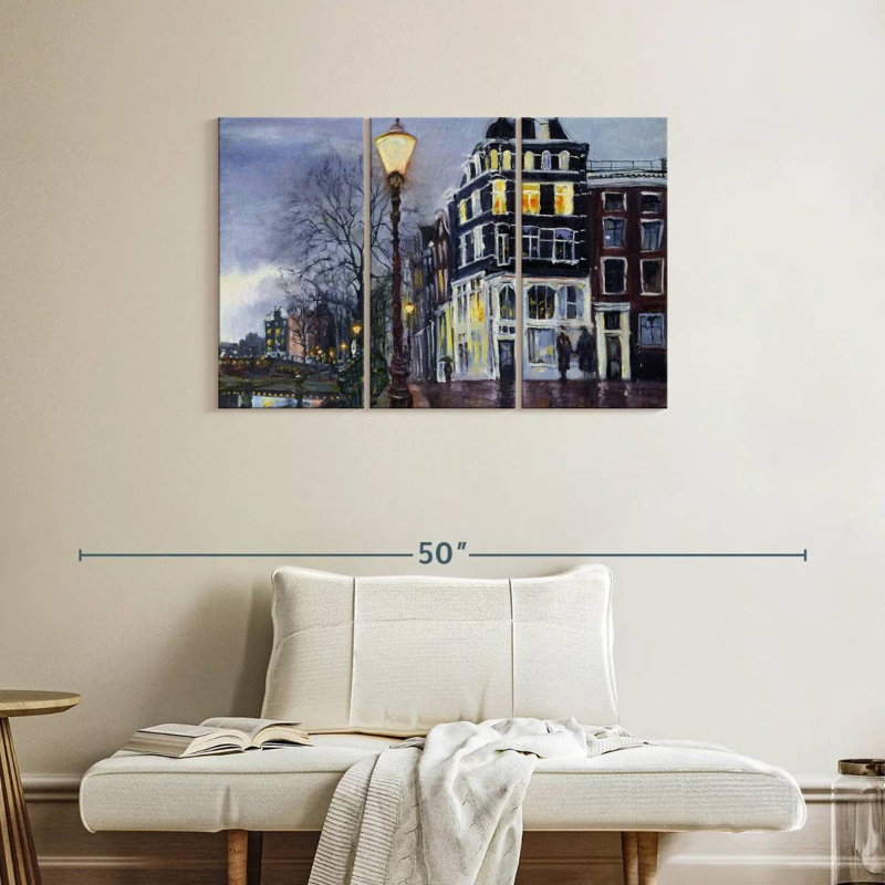 Sirci au crépuscule, Amsterdam, H 24 po x l 38 po