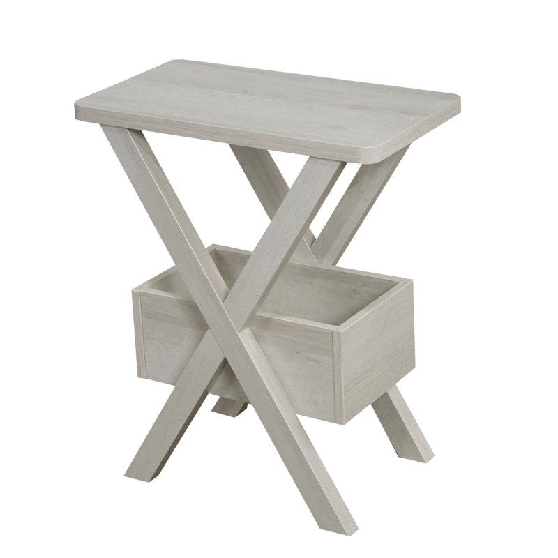 Table d'appoint Axel, Blanc