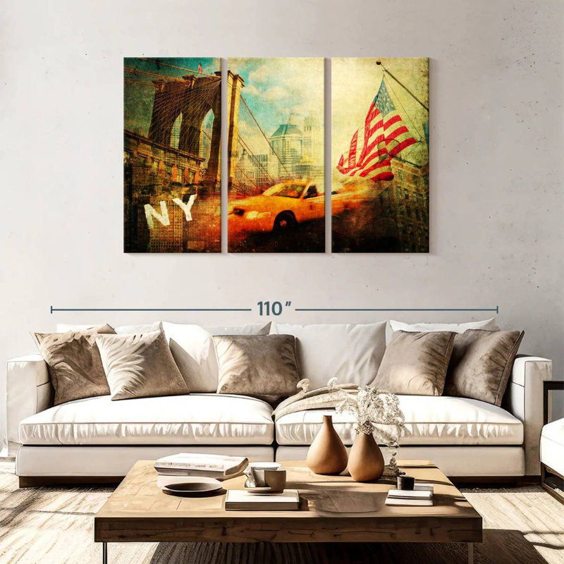 Symboles de Nicci de New York, H 48 po x l 74 po