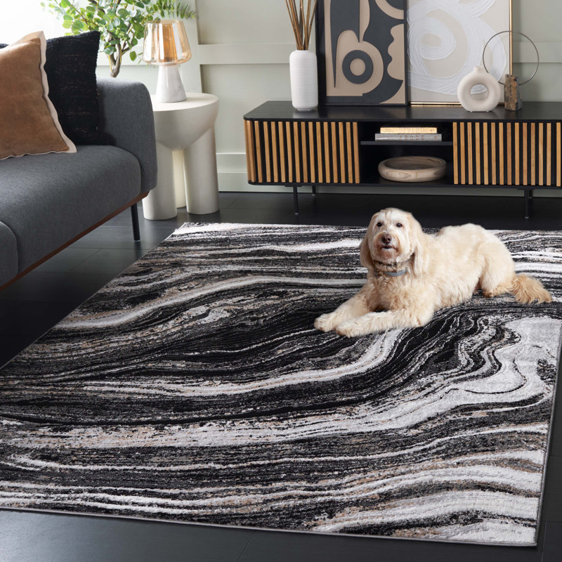 Ellioes Parker Performance Abstract Rug, Rectangle 7'9" x 9'6"
