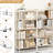 5 Tier Book Shelf In Industrial Vintage Design, White Metal Frame, Board For Living Room And Office Organization Display Classic Shelf, Frame Strong-123282137
