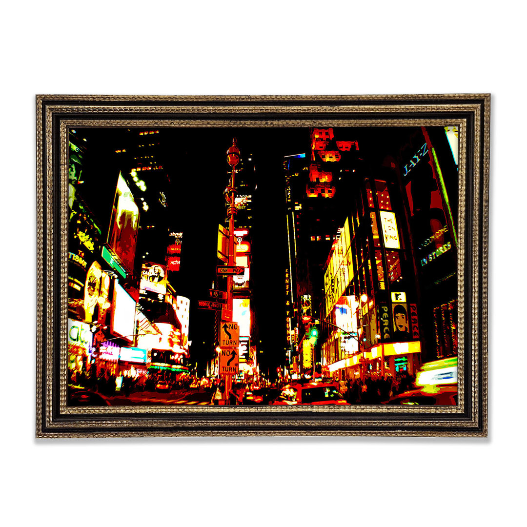 Tokyo Broadway bei Nacht Gerahmter Druck