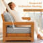 Fauteuil d'appoint d'extérieur en sapin massif avec coussins moelleux-1266081021