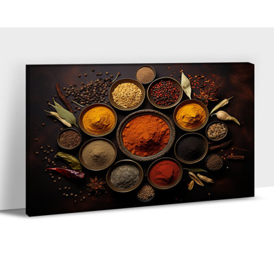 Adriany Colourful Spice Poster Vintage Food Still Life Canvas Prints Rustic Farmhouse Kitchen Wall Artwork Painting Picture Prints Dining Room Wall Decor Ready to Hang for Home Decoration, 20×30 Inches