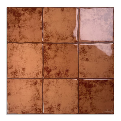 Peel And Stick Backsplash Tile, 12'' X 12'' Square Mosaic 3D Adhesive Stick On Wall Tiles,10-Sheet