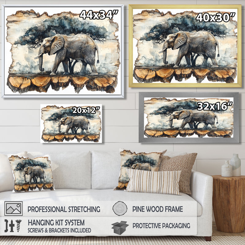 Halford - Animals Wall Art, Reproduction encadrée d'une seule photo, Noir, noir, noir, noir, H 12 po x l 20 po