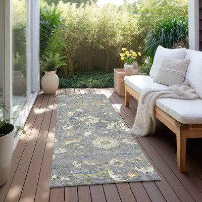 Tapis intérieur / extérieur gris Aveline 