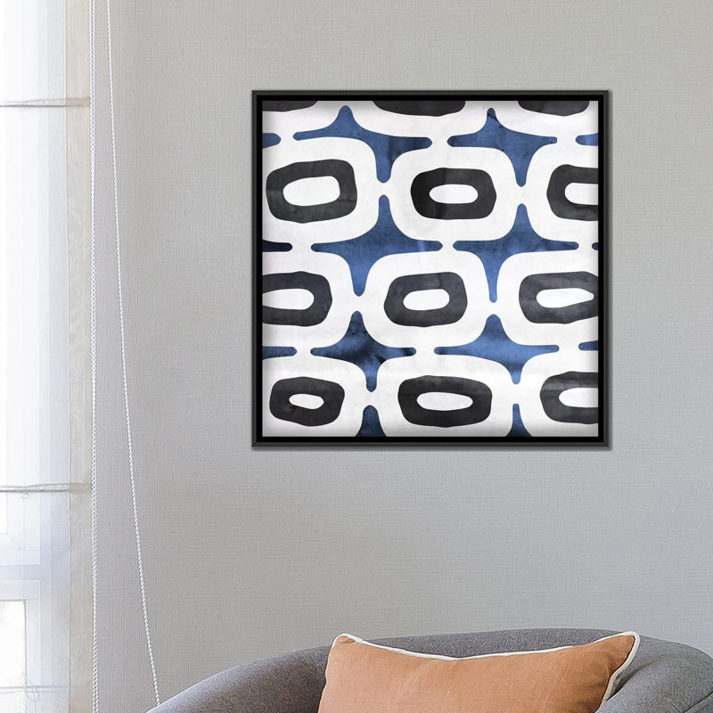 «Loft II», impression sur toile, H 26 po x l 26 po x P 1,5 po, Toile avec cadre noir, Pas de tapis