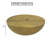 Terminus Coffee Table, 36 Inch Round Bowl Base With Hand Etched Texture, Antique Brass