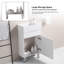 Meuble-lavabo contemporain avec lavabo en céramique