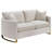 Baber Upholstered Curved Track Arm Loveseat Beige-91538365