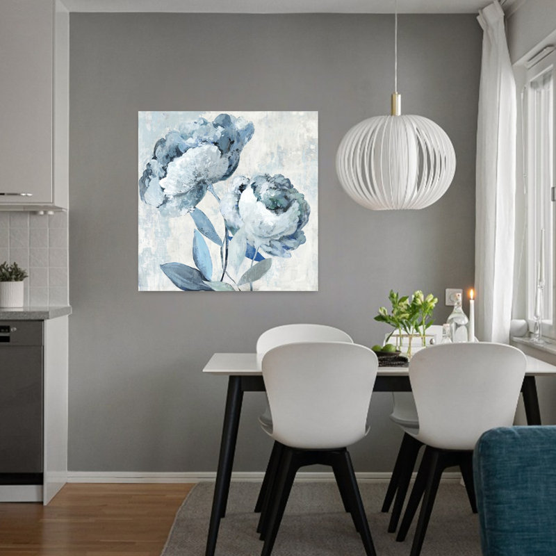 «Secret Lullaby I», délicate pivoine sereine, art naturel, H 32 po x l 32 po