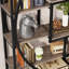 Alieyah 180cm H x 80cm W Stainless Steel Bookcase-1871976510