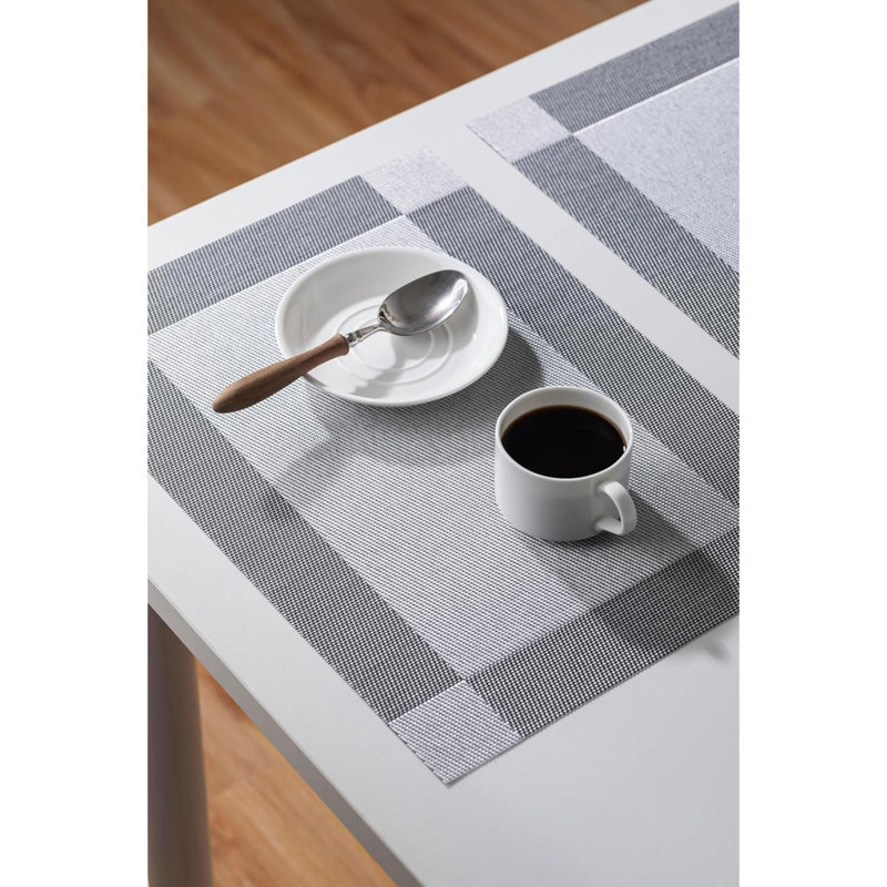 Ensemble de 12 napperons tissés en vinyle / plastique pour table de cuisine