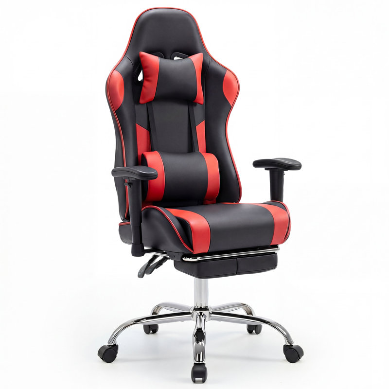 Ergonomic Gaming Chair with Footrest, 3D Adjustable Armrests and Reclining Function, High-Back Computer Desk Chair with Lumbar Support for Adults, Office, Gaming