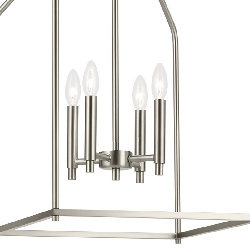 4-Light 16" Brushed Nickel Pendant, Brushed Nickel