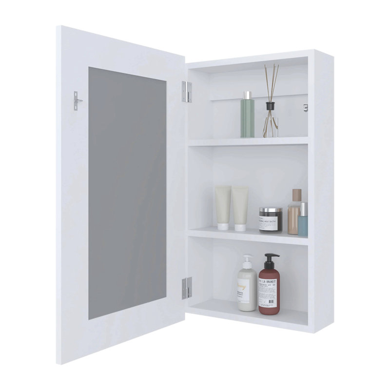 Pharmacie avec miroir inclus, White