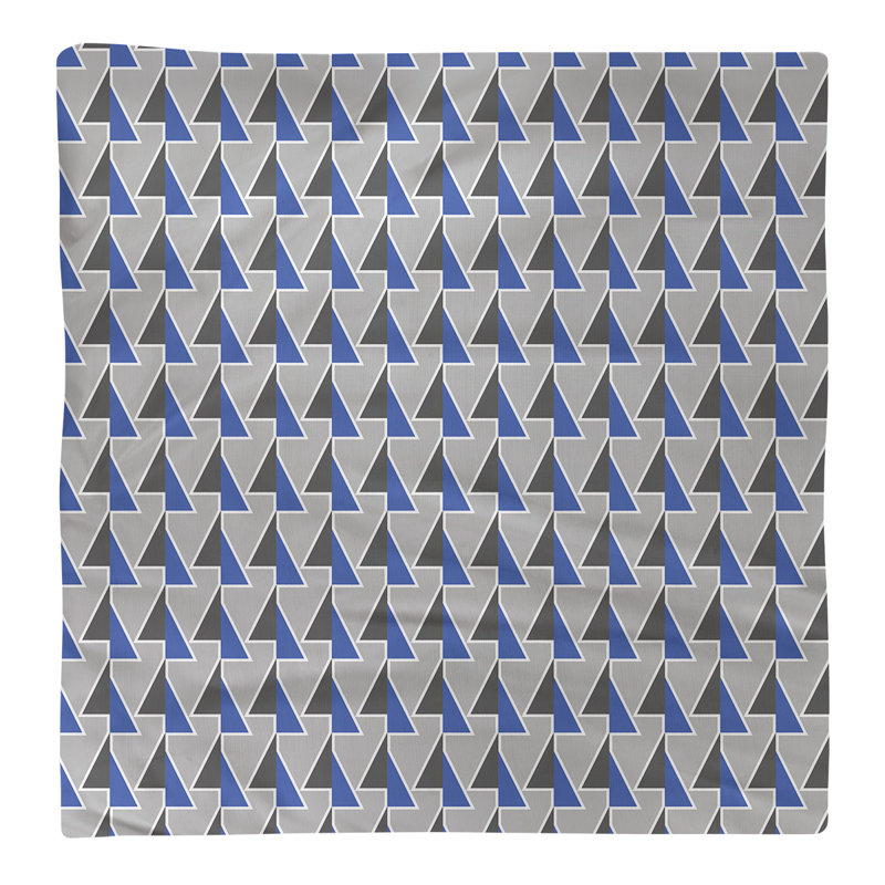 Serviette de table en coton à motif de flèches déplacées, H 0,1 po x l 22 po x P 22 po, bleu, Croisé en coton