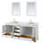 Deborah 80'' Double Bathroom Vanity with Marble Top-61125715-40065540
