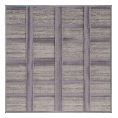 Tapis gris à carreaux lavable à la machine