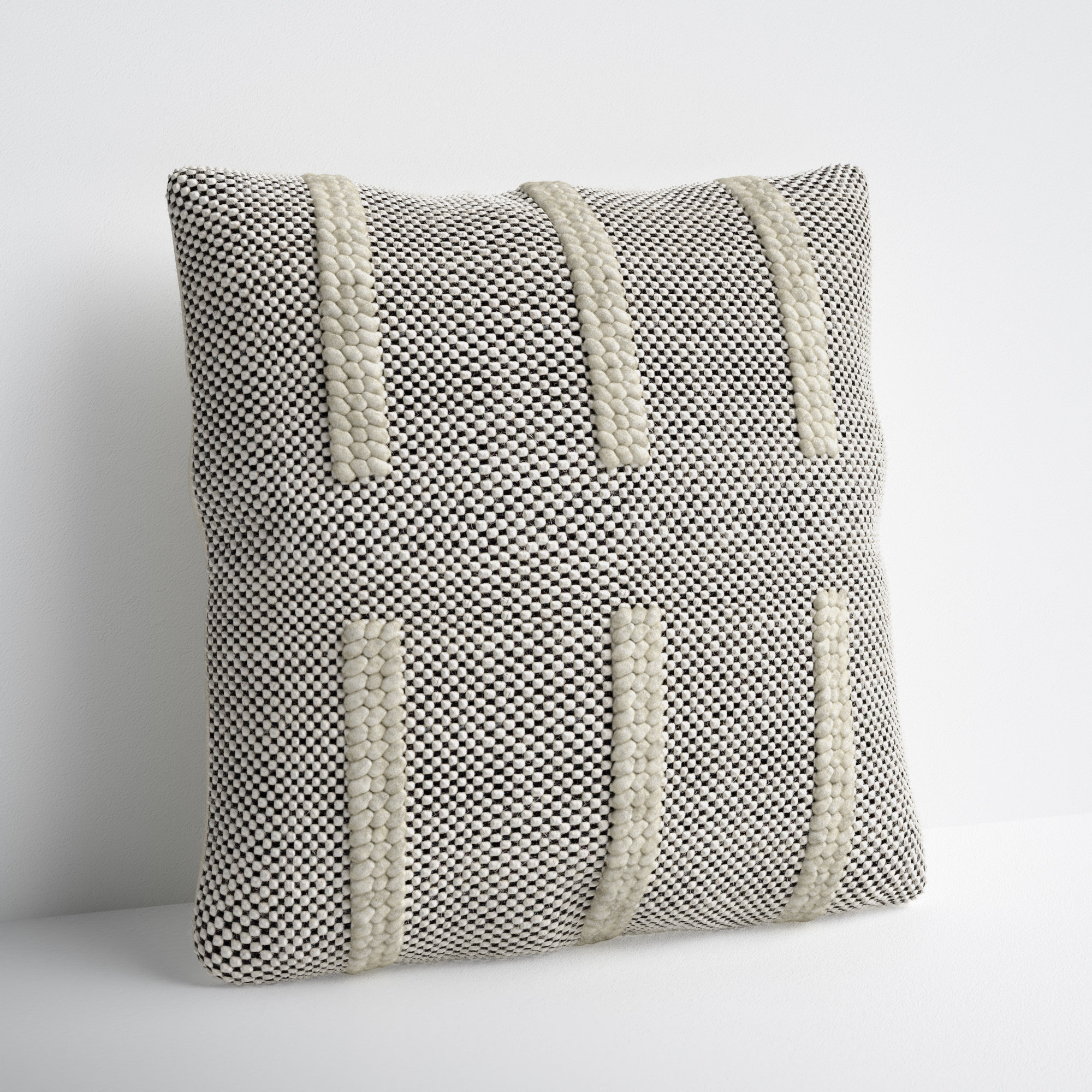 Sefarina Striped Cotton Throw Pillow, Polyester/Polyfill, 18" H x 18" W