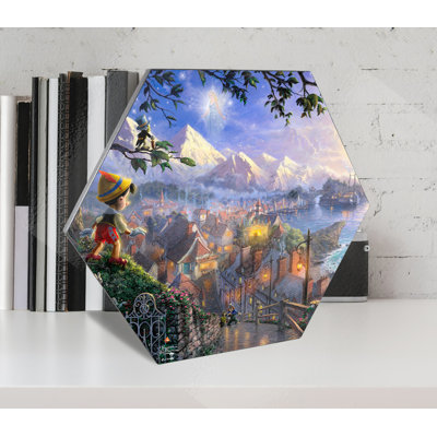 Disney (Pinnocchio Wishes) Knexagon Wood Print