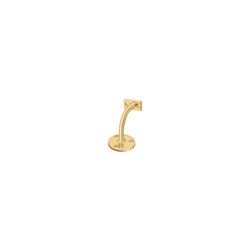 3.25" Projection Light Duty Hand Rail Bracket, PVD Polished Brass