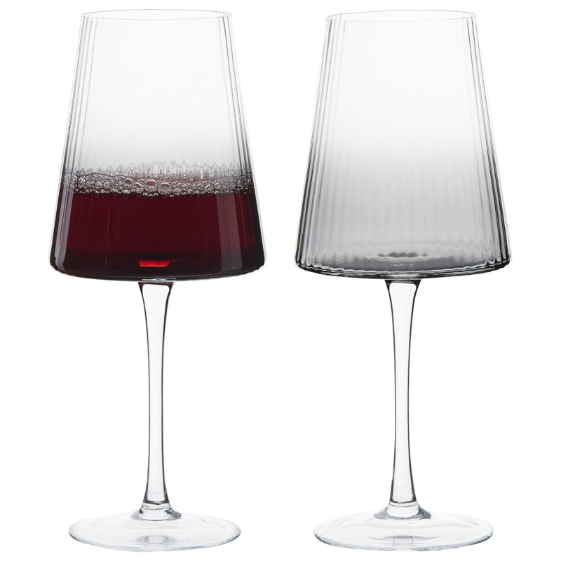 Empire 450ml Handmade Wine Glass Set, Smoke