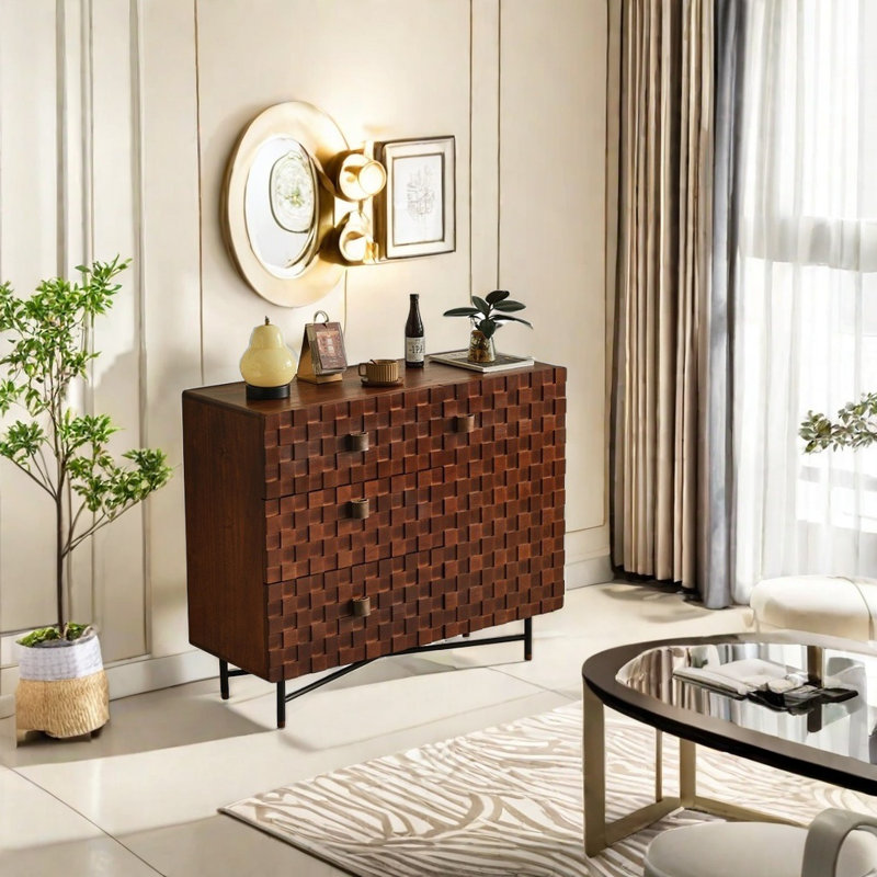 Armoire d'appoint en bois massif Living Room
