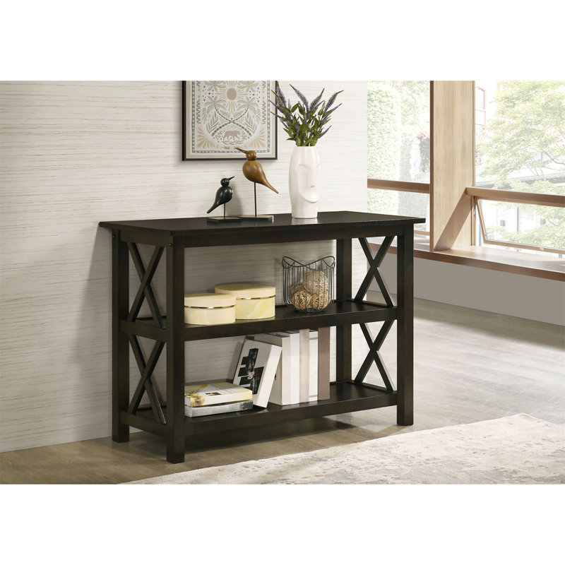 Console Deep Merlot avec 2 tablettes