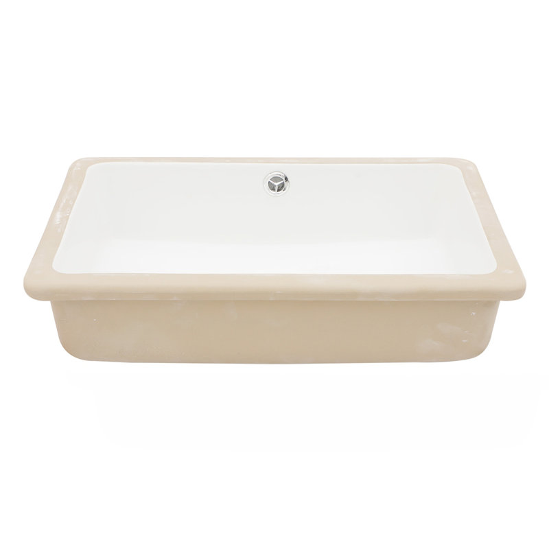 Lavabo de salle de bain rectangulaire encastré en céramique blanche 18 "X12" avec trop-plein (n'inclut que le lavabo de salle de bain)