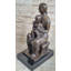 Statue de bronze de mère et enfant de la maternité Juron Henry Moore