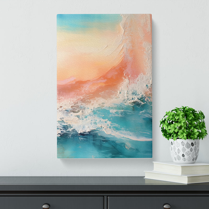 Seascape Abstract Art No.2 - Wrapped Canvas, 76cm H x 50cm W x 3cm D