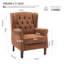 Angiolino Upholstered Button Tufted Small Accent Chair Armchair-1703948230
