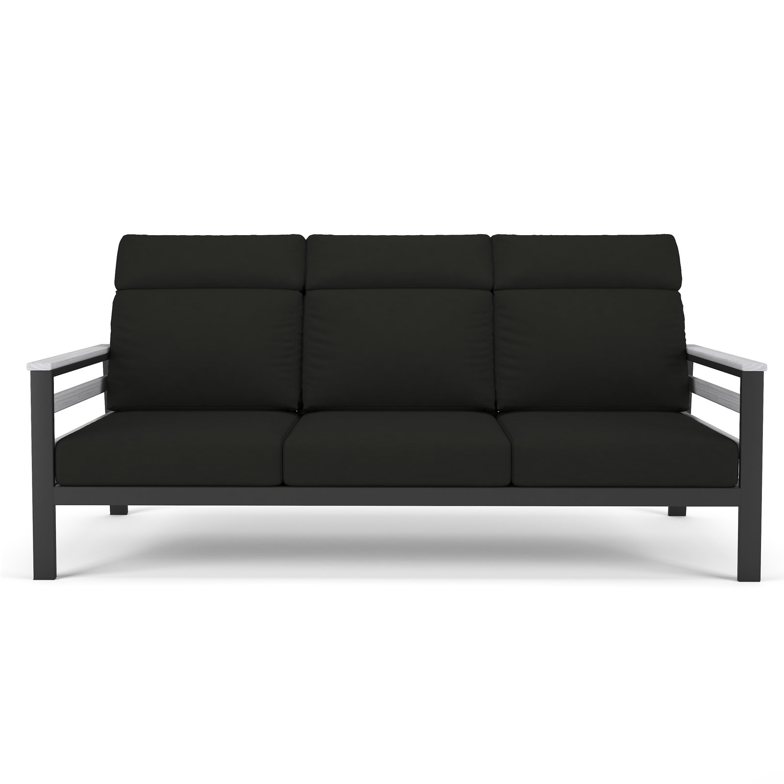 Townsend 80" Sunbrella® Patio Sofa, White, Canvas Black