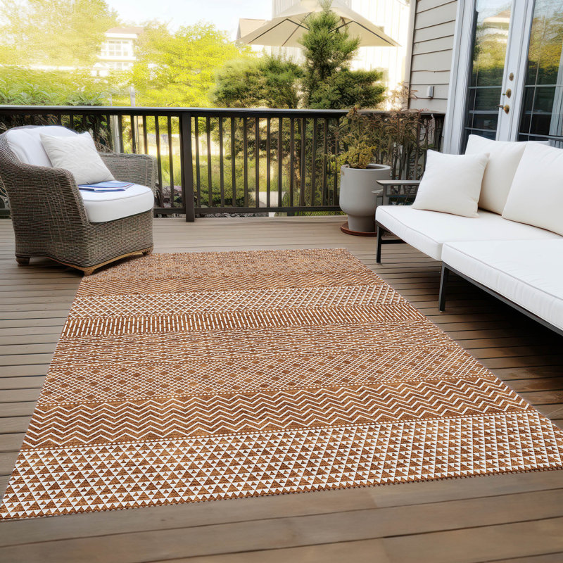 Tisdell Area Rug with Non-Slip Backing, Rectangle 10' x 14'