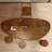 Brown Free form Solid Wood Dining Table-1222885200