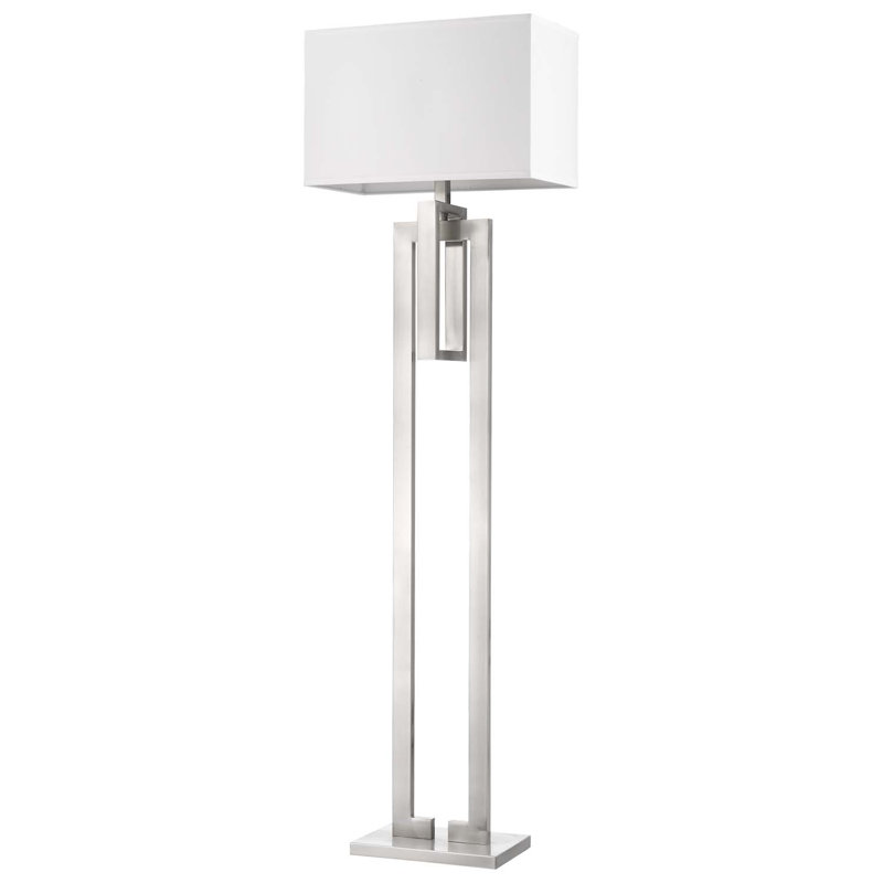 Mcelrath 64'' Brushed Nickel Column Floor Lamp