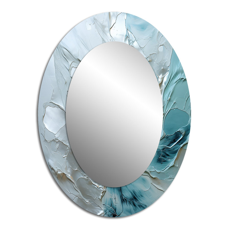 Miroir mural argenté, 40 po x 30 po