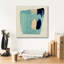  «Teal Swipe 1» par Emma Caroline, art mural sur toile, 18 po x 18 po