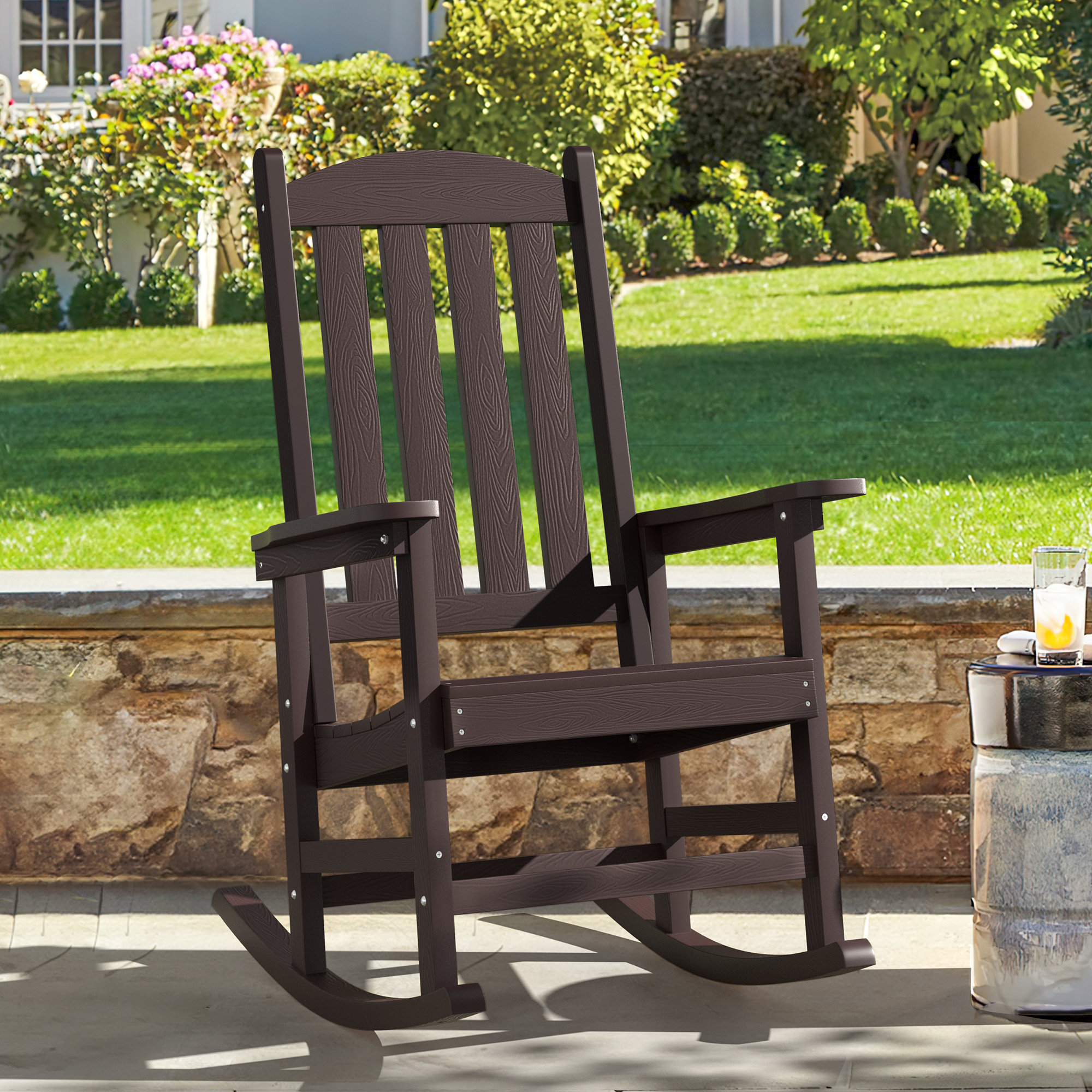 Winston Porter Ghadimi Outdoor Rocker Chair Wayfair
