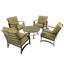 Bayfield FIREPIT 89cm COFFEE Table with 4 WINDSOR DELUXE LOUNGE Chair