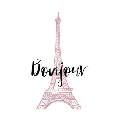 Bonjour Pink Tower - Painting Print