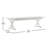 Eternity Rectangular Solid Pine Farm Dining Table with Folding X-Style Legs-88870828-88870829