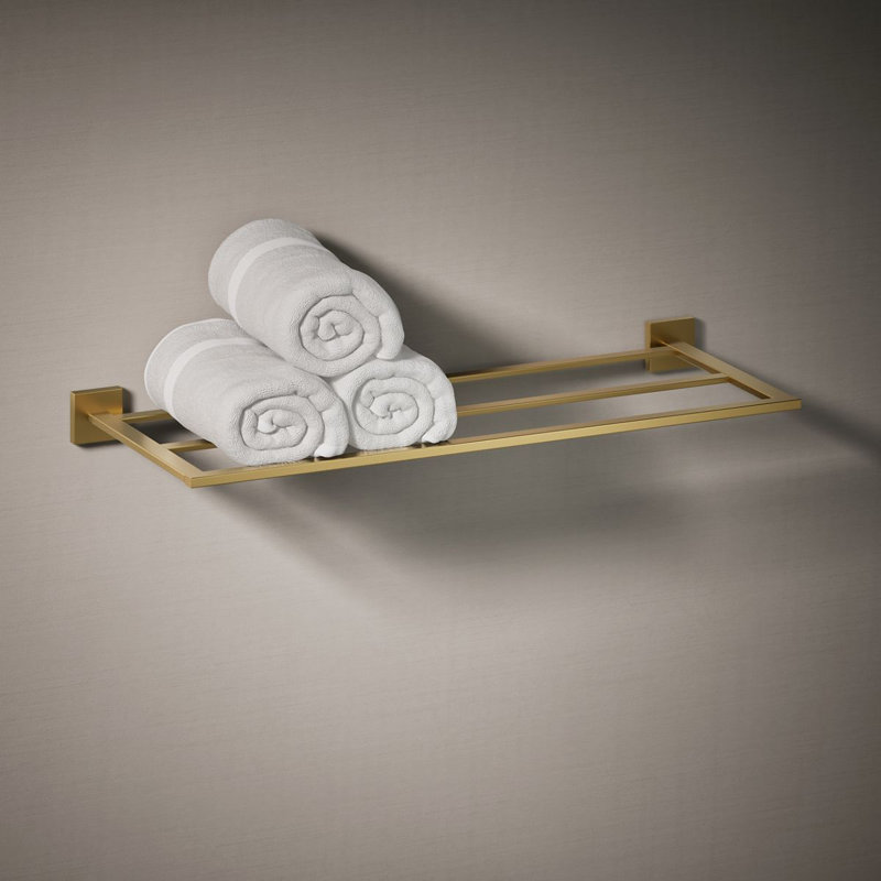 Square Hotelier, Vibrant Brushed Moderne Brass