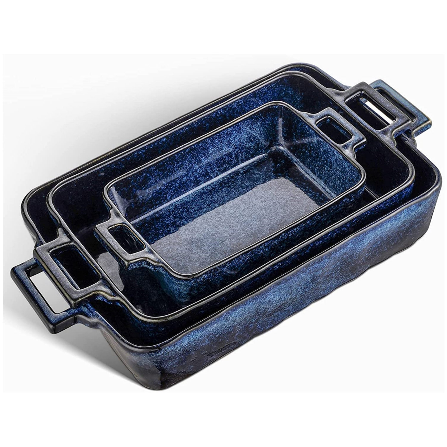 NIERBO 3 Pieces Ceramic Bakeware Set, Porcelain Rectangular Baking