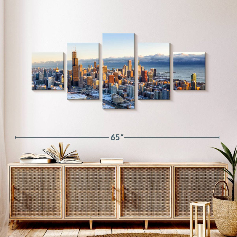 Chicago Winter Morning, 24" H x 55" W