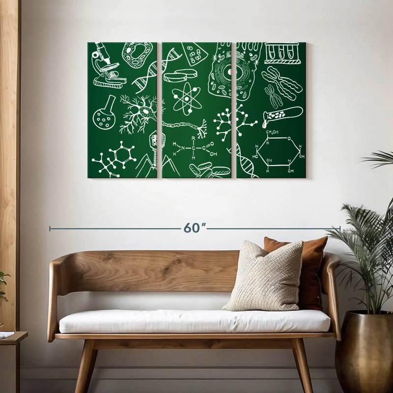 Keiri Chalkboard Science Doodle, 28" H x 45" W