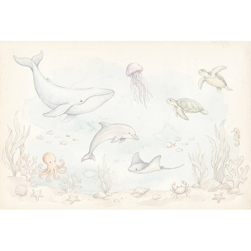 Papier peint sous-marin océanique, Peler et coller, 200 po x 120 po