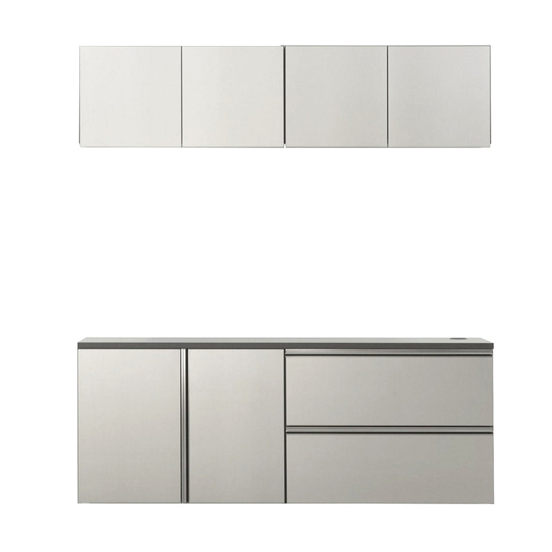 Series 64 In. W X 72 In. H X 20 In. D Metallic Grey Garage Cabinet Set C (5-Piece)